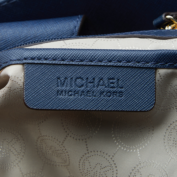 MICHAEL MICHAEL KORS Blue Saffiano Leather Large Hamilton Tote - Picture 8 of 9